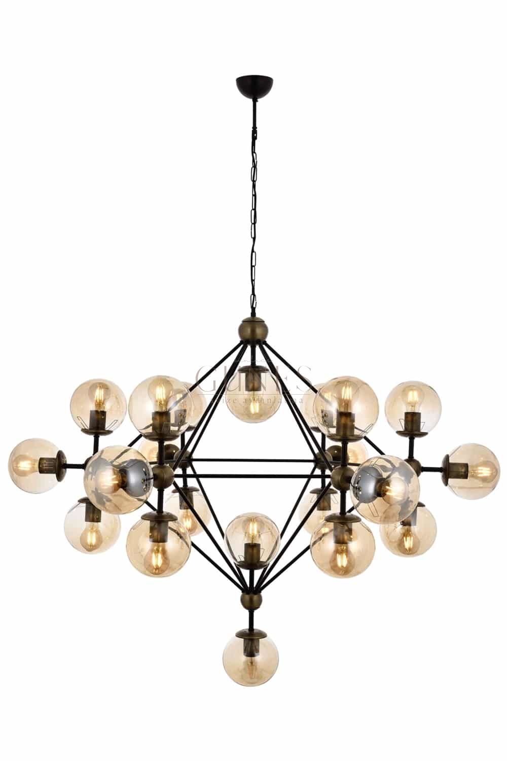 Siyah Boyalı Modern Avize AVONNİ-AV-4258-21BSY