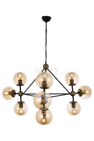 Siyah Boyalı Modern Avize AVONNİ-AV-4258-10BSY