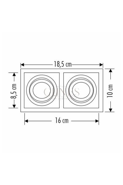 Cata CT-5226 Pars Kare 2li Satin Spot Kasası
