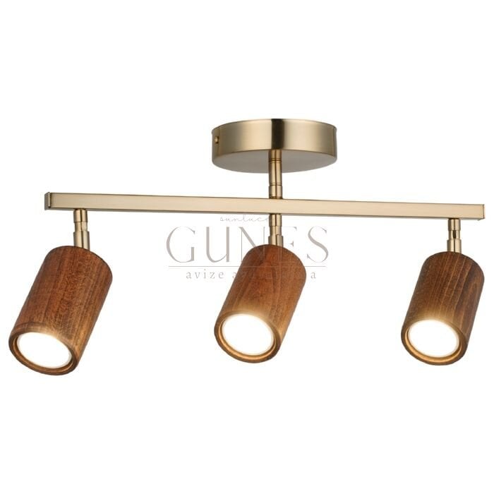 AYTAÇ LUCEA LEGNO 3 LU ANTIK LAK PLAFONYER 3XGU10