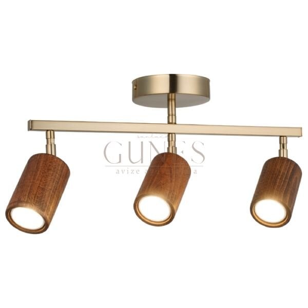 AYTAÇ LUCEA LEGNO 3 LU ANTIK LAK PLAFONYER 3XGU10
