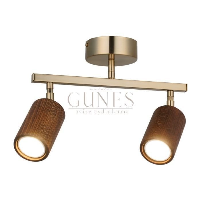 AYTAÇ LUCEA LEGNO 2 LI ANTIK LAK PLAFONYER 2XGU10