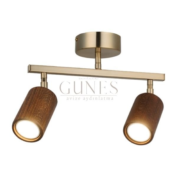 AYTAÇ LUCEA LEGNO 2 LI ANTIK LAK PLAFONYER 2XGU10