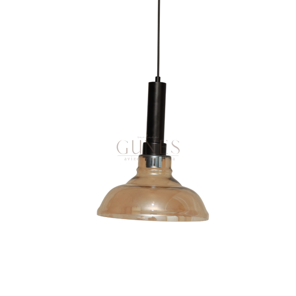 NİL NZ-014 BAL CAMLI SİYAH TEKLİ AVİZE