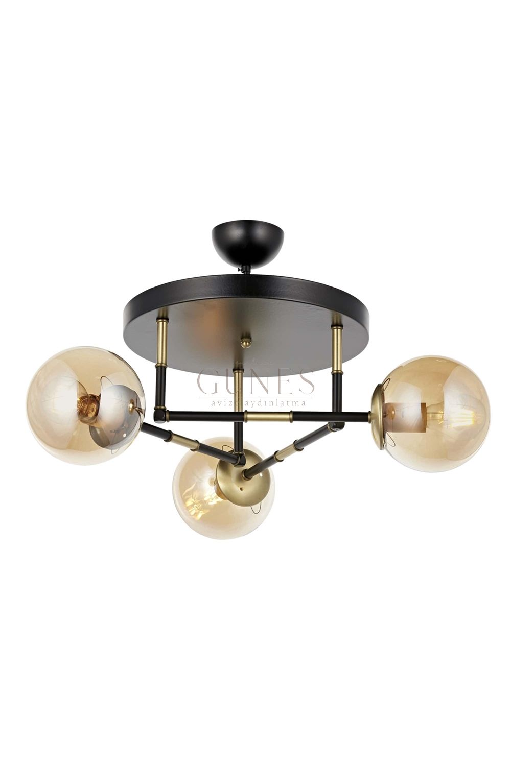 Eskitme/Siyah Kaplama Modern Avize AVONNI AV-4331-3T-BSY