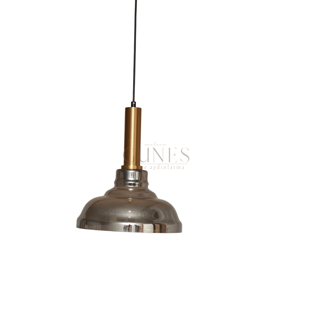 NİL NZ-014 FÜME CAMLI ESKİTME TEKLİ AVİZE