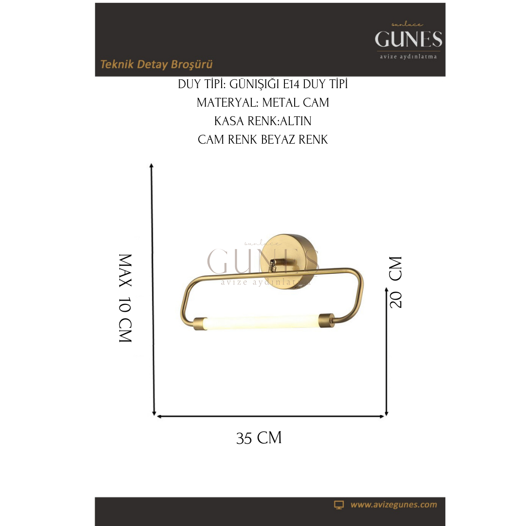 AYTAÇ LUCEA MEDEL 35 LIK LEDLI ESKITME APLIK 5W 3000K