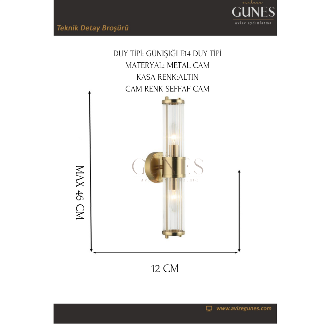 AYTAÇ LUCEA ROVA 2 LI ESKITME APLIK 2XE14