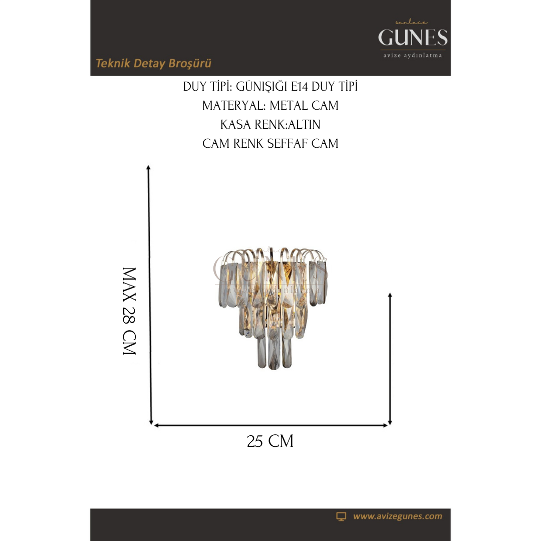 AYTAÇ LUCEA CAVILLA 2 LI APLIK 2XE14