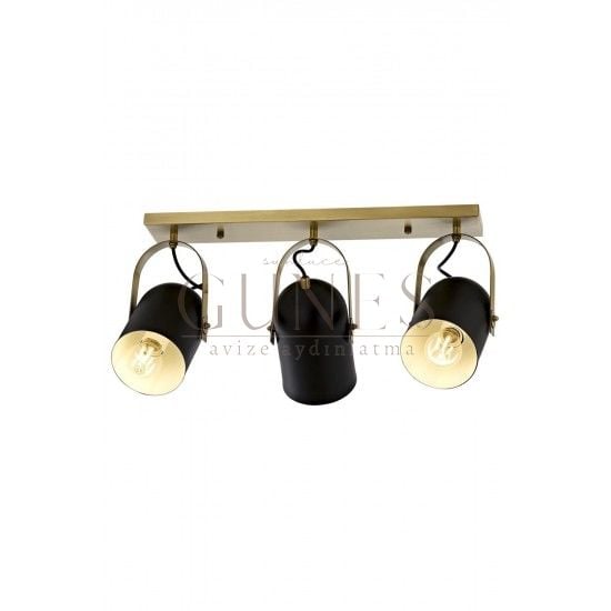 AVONNI AR-60349-3EY Siyah/Eskitme Boyalı Modern Avize E27 Metal 45x10cm AR-60349-3EY