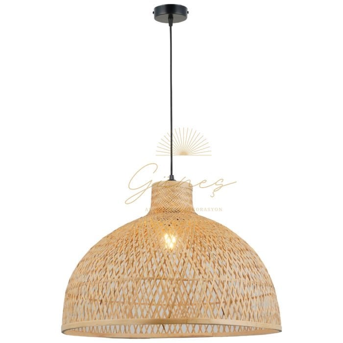 ENDESA 10 B.BOY 50 LIK BAMBOO TEKLI SARKIT 1XE27 HASIR AVİZE
