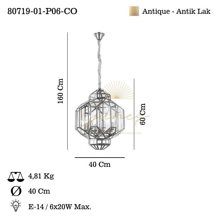 ESTENSE 6 LI ANTIK AVIZE 6XE14
