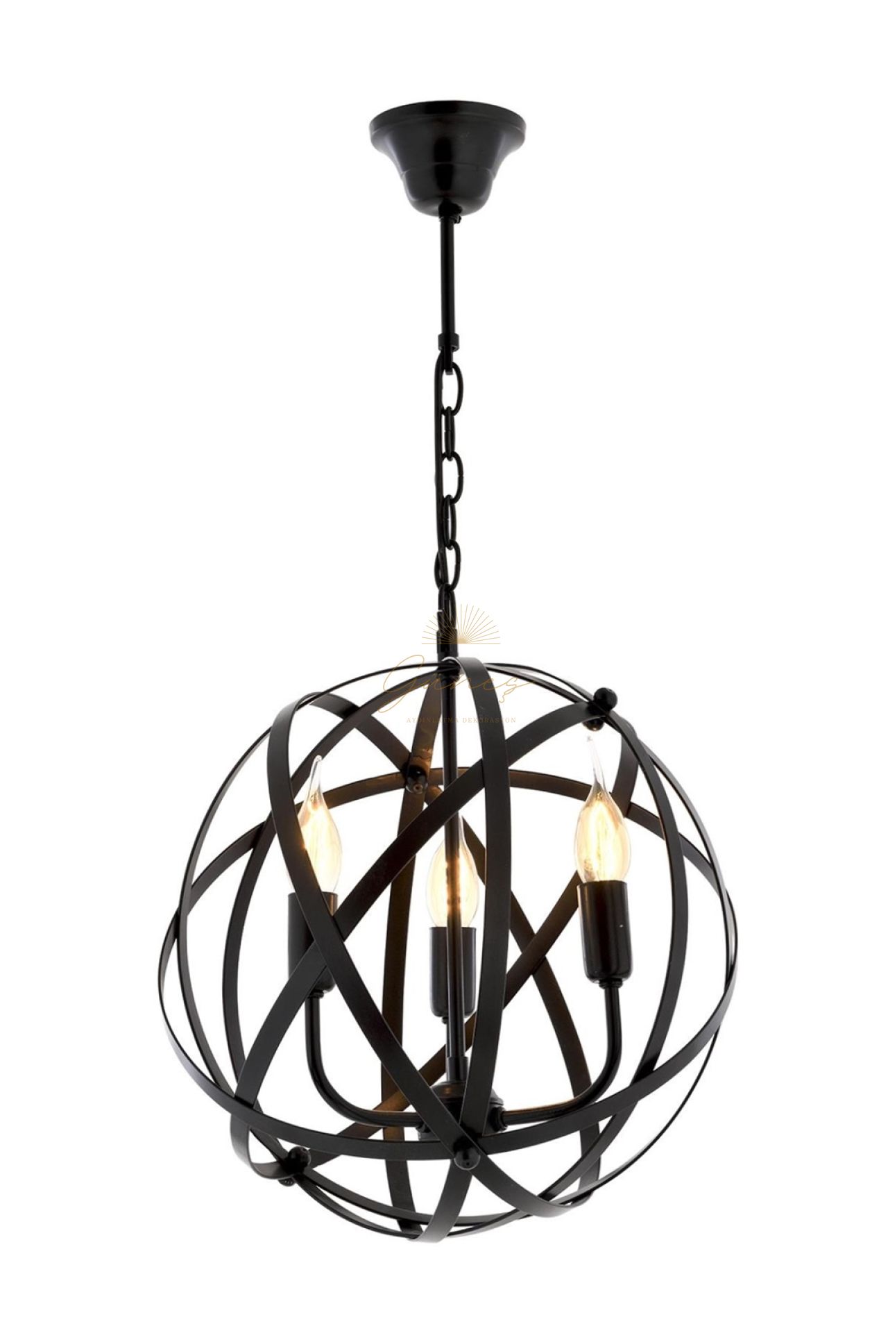 Siyah Boyalı Modern Avize AVONNİ-AV-4183-3BSY